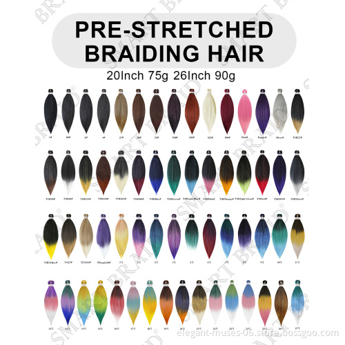 ombre 26 Inch Prestretched Braiding Hair high quality Synthetic Braiding Hair Bulk Jumbo pre-stretched braiding hair